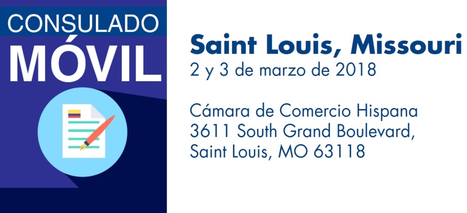 El Consulado de Colombia en Chicago realizará Consulado Móvil en Saint Louis, Missouri, los días 2 y 3 de marzo de 2018