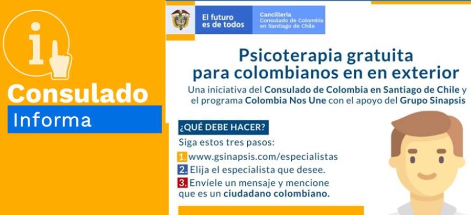 Psicoterapia gratuita para colombianos en el exterior
