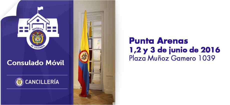 El Consulado de Colombia en Santiago de Chile realizará una jornada móvil en la ciudad de Punta Arenas los días 1,2 y 3 de junio de 2016