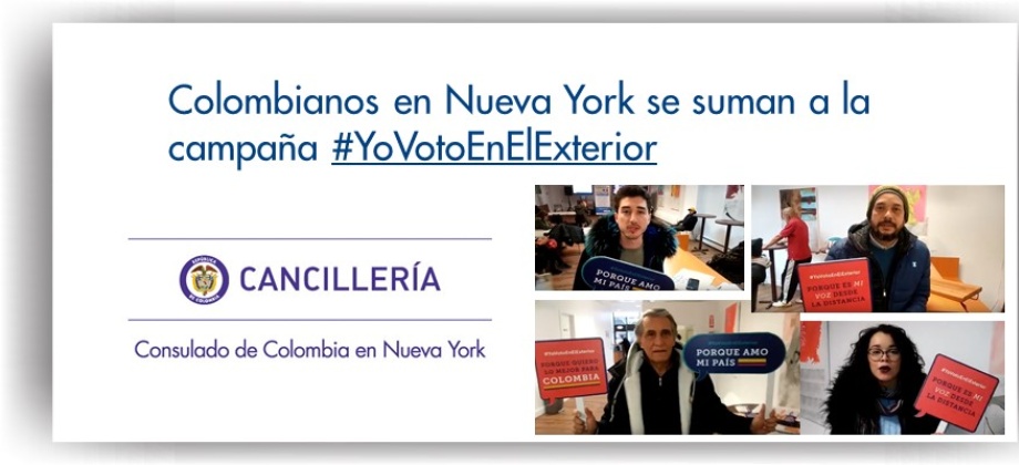 Colombianos en Nueva York se suman a #YoVotoEnElExterior