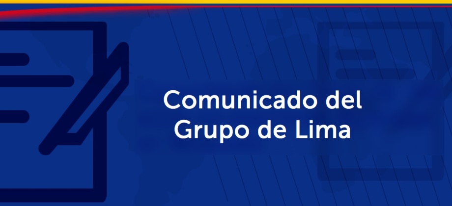 Comunicado del Grupo de Lima
