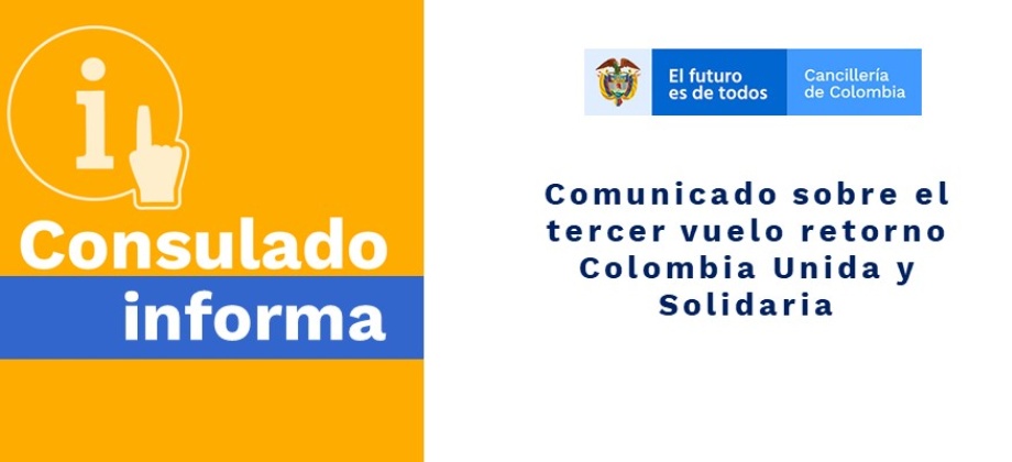 Comunicado sobre el tercer vuelo retorno 