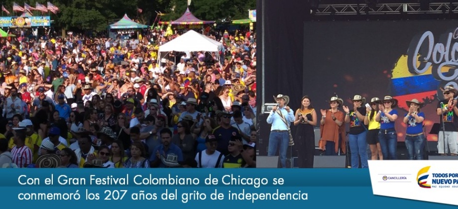 Con el Gran Festival Colombiano de Chicago se conmemoró los 207 años de la independencia