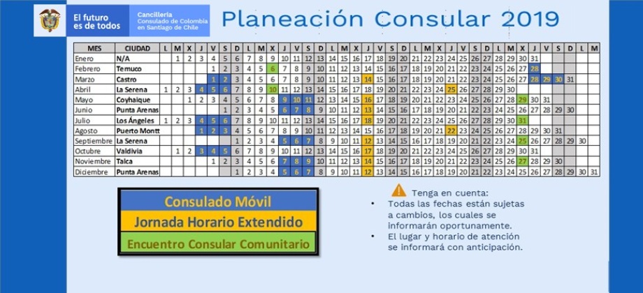Conozca la Planeación Anual del Consulado de Colombia en Santiago