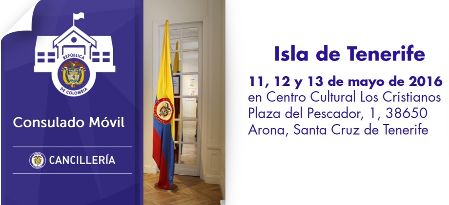 El Consulado de Colombia en Las Palmas de Gran Canaria estará con su unidad móvil en la Isla de Tenerife