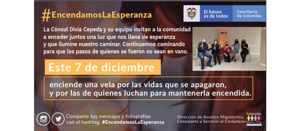 Cónsul Divia Cepeda y su equipo invitan a la comunidad a encender juntos una luz 