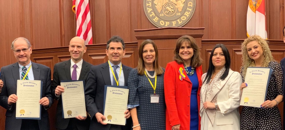 La cónsul de Colombia asistió a la celebración del 'Día de Colombia' en el Capitolio de Tallahasse