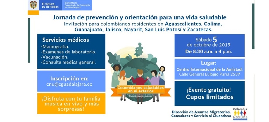 Consulado de Colombia realiza la Tercera Jornada de Colombianos Saludables el 5 de octubre de 2019