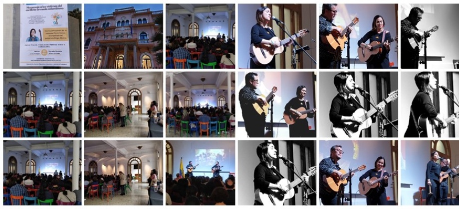 Consulado de Colombia en Barcelona organizó el concierto con la cantante Marta Gómez en homenaje a las víctimas del conflicto 
