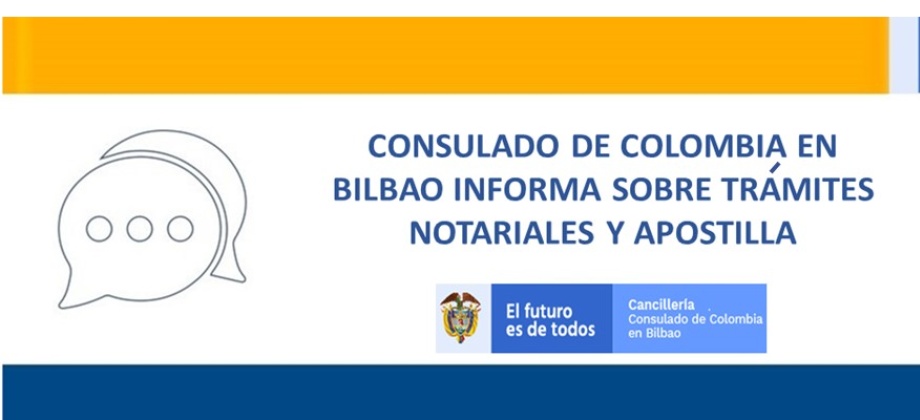 Consulado de Colombia en Bilbao informa sobre trámites notariales 
