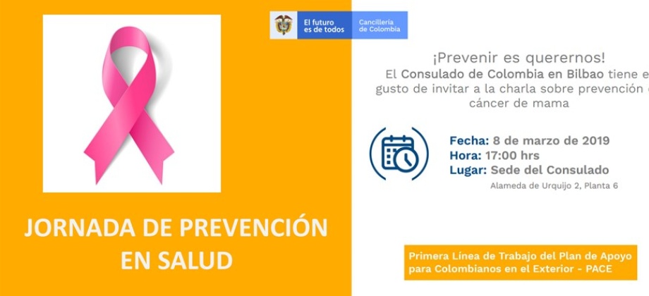 El Consulado de Colombia invita a la charla sobre prevención de cáncer de mama