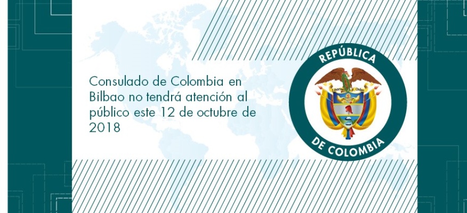 Consulado de Colombia en Bilbao no tendrá atención al público este 12 de octubre