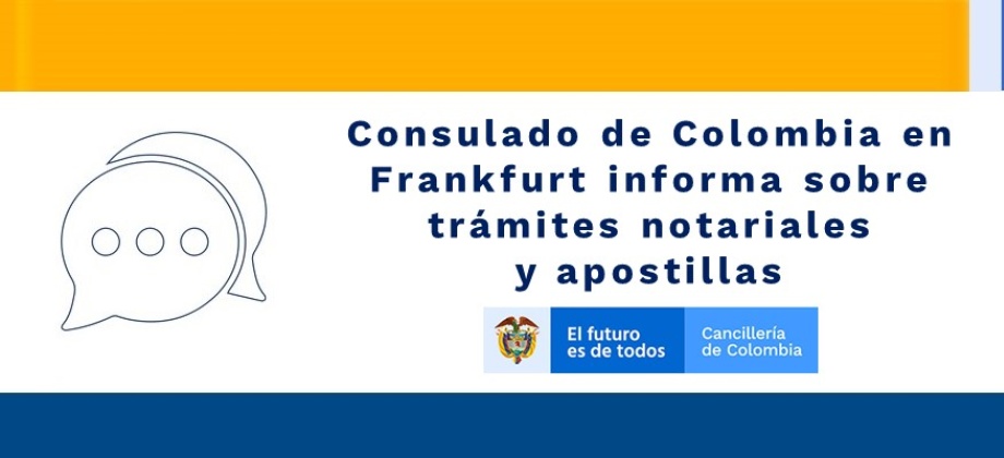 Consulado de Colombia en Frankfurt informa sobre trámites 