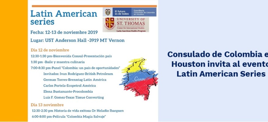 Consulado de Colombia en Houston invita al evento Latin American 