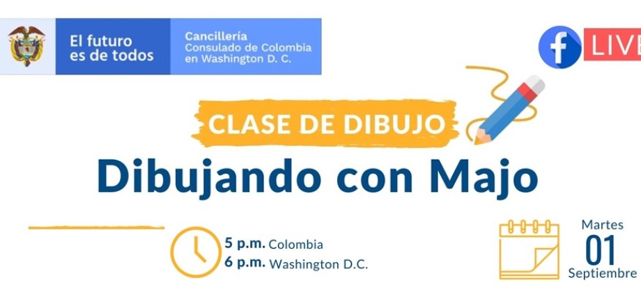 Consulado de Colombia en Washington invita al Facebook Live Dibujando con Majo 
