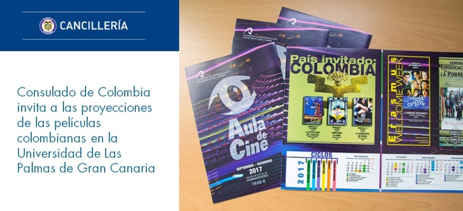 Consulado de Colombia invita a las proyecciones de las películas colombianas en la Universidad de Las Palmas 