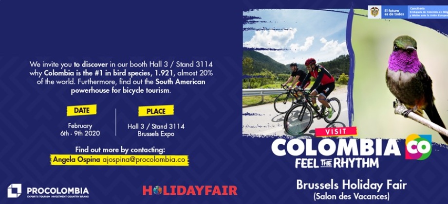Consulado de Colombia invita al stand del país en la feria Brussels Holiday Fair