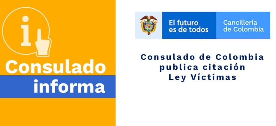 Consulado de Colombia en Orlando publica citación sobre Ley de Víctimas de 2019