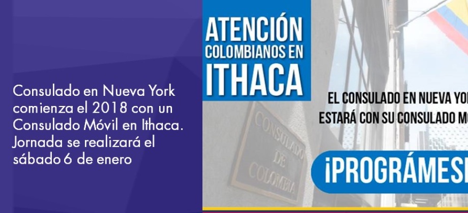 Consulado en Nueva York comienza el 2018 con un Consulado Móvil en Ithaca. Jornada se realizará el sábado 6 de enero de 2017