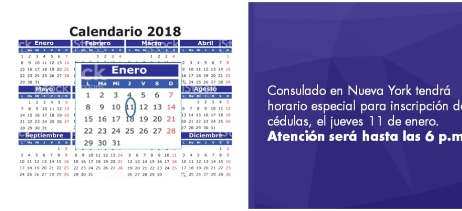 Consulado en Nueva York tendrá horario especial para inscripción de cédulas, el jueves 11 de enero