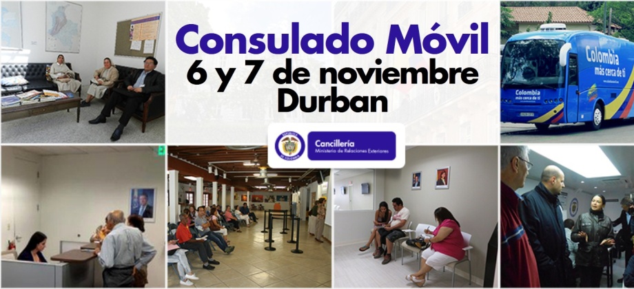 Consulado Móvil en Durban el 6 y 7 de noviembre