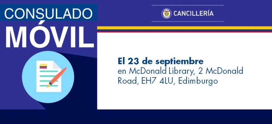 Consulado Móvil el sábado 23 de septiembre en Edimburgo
