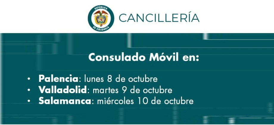 Consulado Móvil en Palencia, Valladolid y Salamanca 