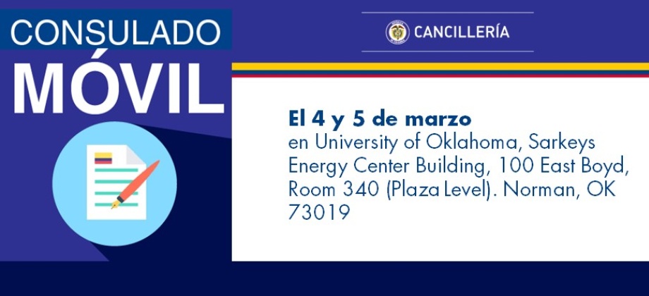 Consulado Móvil en Norman, Oklahoma el 4 y 5 de marzo 