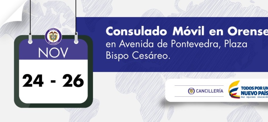 Consulado Móvil estará en Orense del 24 al 26 de noviembre de 2015