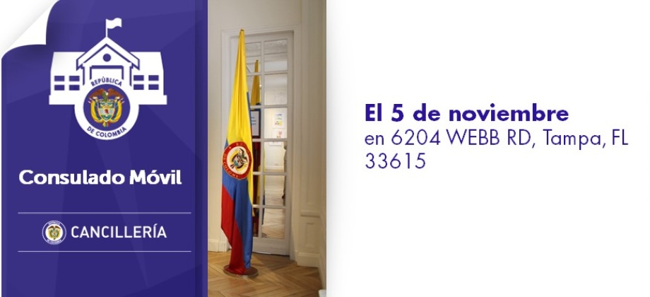Consulado Móvil en Tampa el día sábado 5 de noviembre 