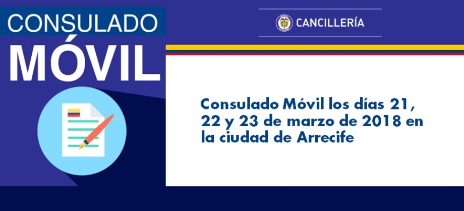 Consulado Móvil los días 21, 22 y 23 de marzo en la ciudad de Arrecife