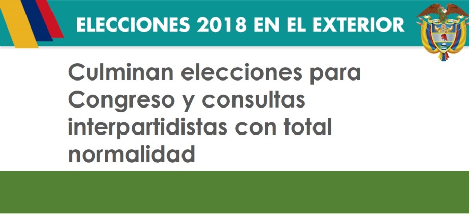 Elecciones para Congreso y consultas interpartidistas culminan en los consulados de Colombia en Australia con normalidad