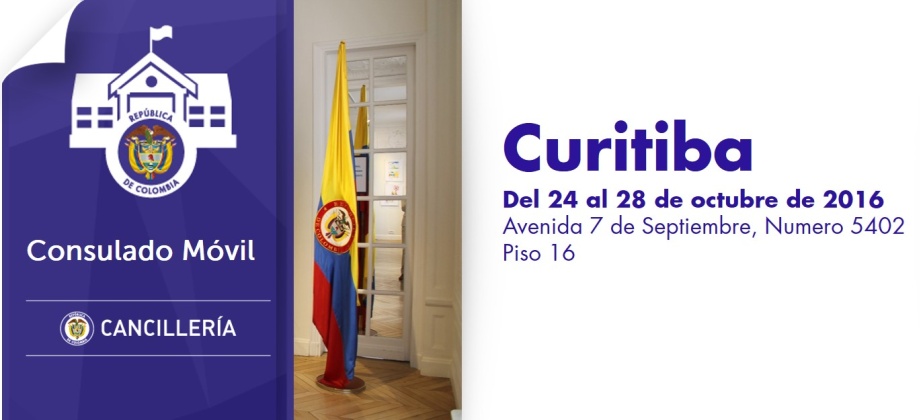 Consulado Móvil en Curitiba los días 24, 25, 26, 27 y 28 de octubre de 2016
