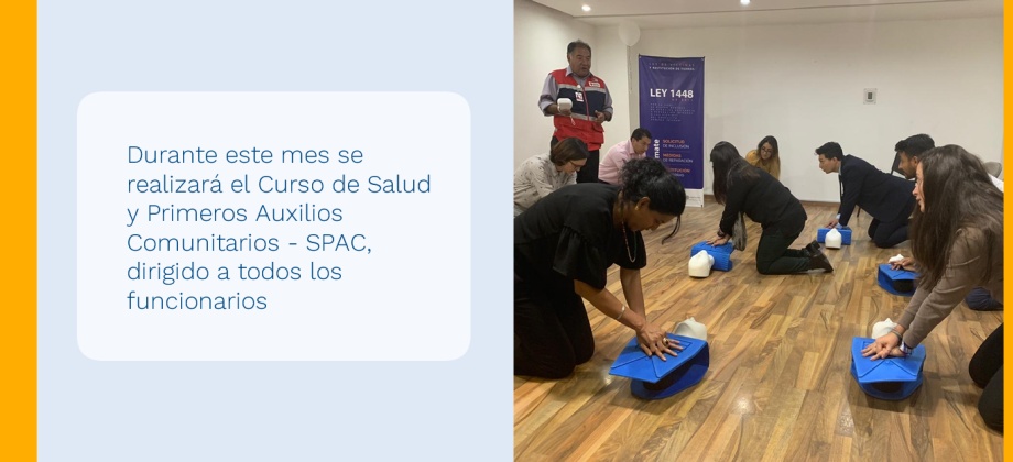 En el Consulado de Colombia en México se realizará el Curso de Salud y Primeros Auxilios 
