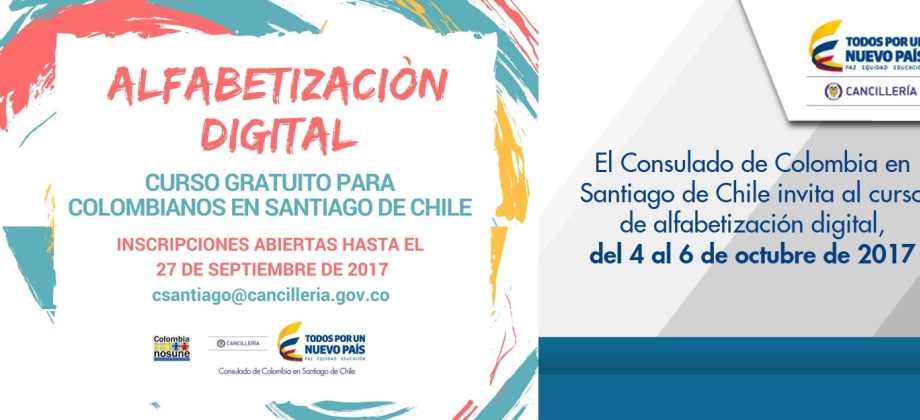 Inscripciones abiertas hasta el 27 de septiembre de 2017 para el curso gratuito de Alfabetización Digital