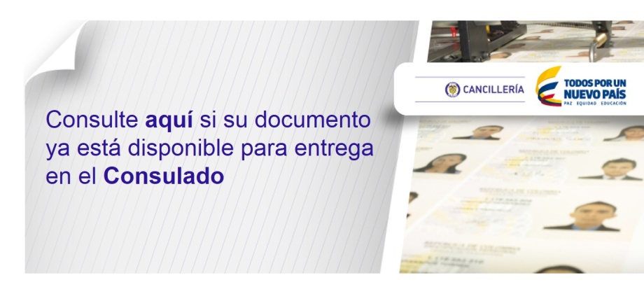 Consulte aquí si su documento ya está disponible para entrega en el Consulado