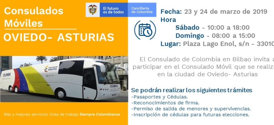 El 23 y 24 de marzo se realizará una jornada de Consulado Móvil organizada por el Consulado de Colombia 