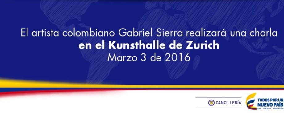 El artista colombiano Gabriel Sierra realizará una charla en el Kunsthalle de Zurich