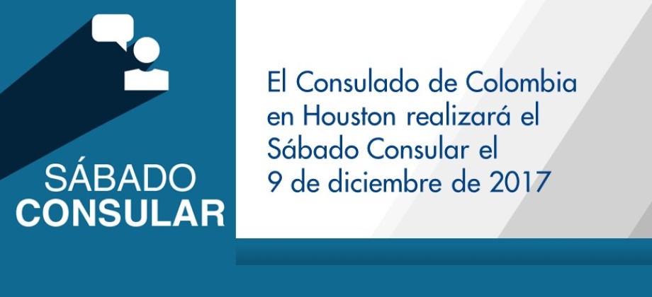 El Consulado de Colombia en Houston realizará el Sábado Consular el 9 de diciembre 