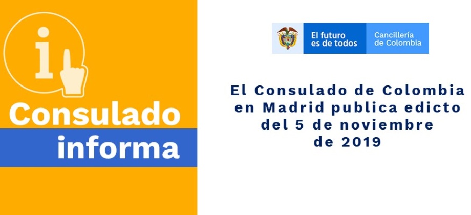 Imagen con la fecha del edicto del 5 de noviembre de 2019