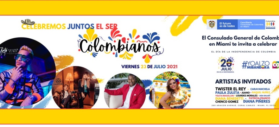 El Consulado de Colombia en Miami invita a los connacionales a conmemorar el Día de la Independencia
