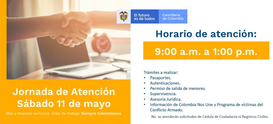 El Consulado de Colombia en Newark realizará su próximo Sábado Consular el 11 de mayo de 2019