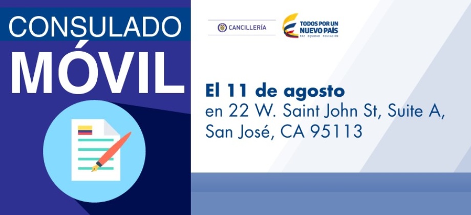 El Consulado de Colombia en San Francisco realizará una jornada móvil en San José, California