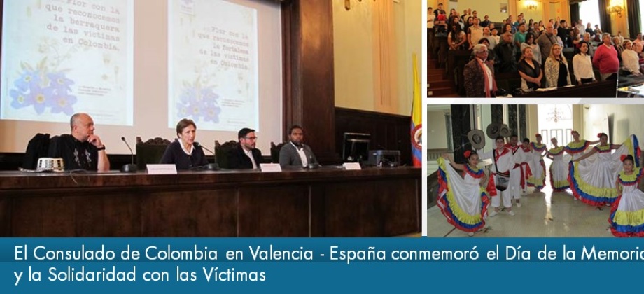 Consulado de Colombia en Valencia - España conmemoró el Día de la Memoria y la Solidaridad con las Víctimas 