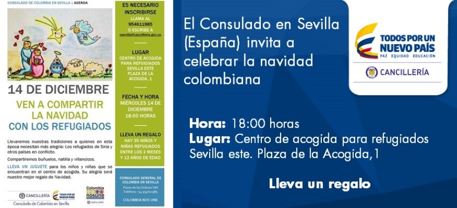 El Consulado en Sevilla (España) invita a celebrar la navidad colombiana
