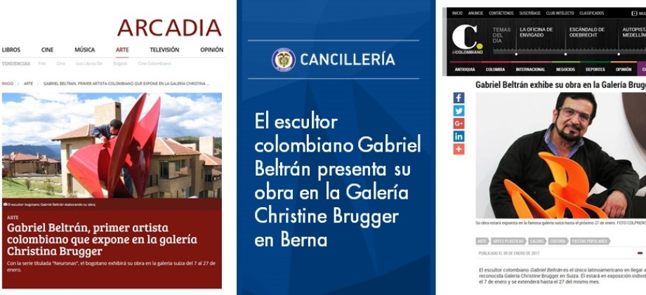 El escultor colombiano Gabriel Beltrán presenta su obra en la Galería Christine Brugger 