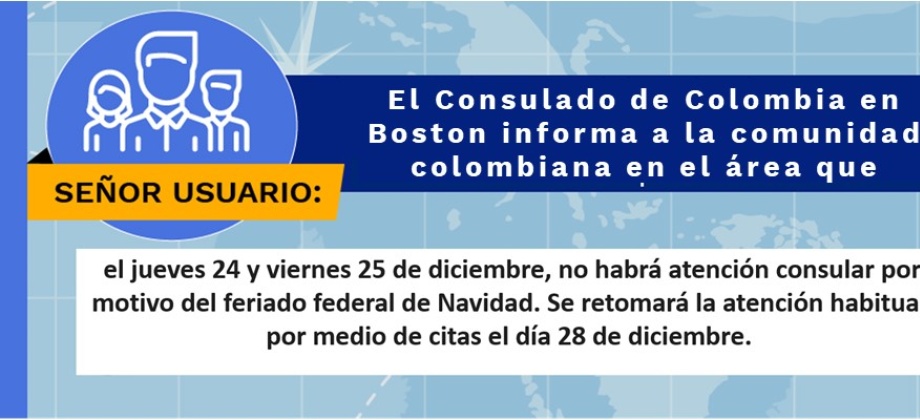 El jueves 24 y viernes 25 de diciembre, no habrá atención 