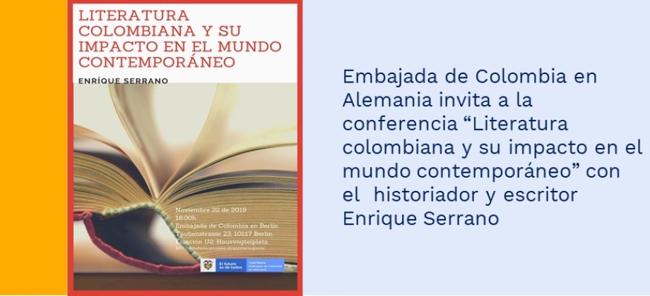 Embajada de Colombia en Alemania invita a la conferencia “Literatura colombiana y su impacto en el mundo contemporáneo” 