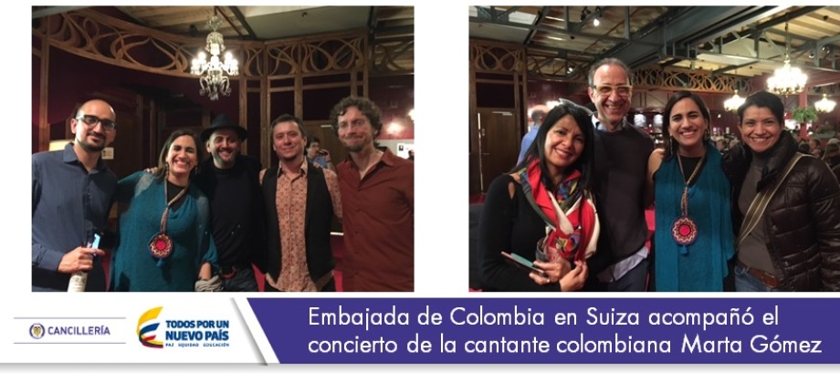 Embajada de Colombia en Suiza acompañó el concierto de la cantante Marta Gómez 