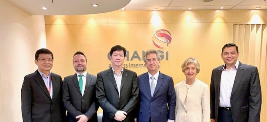 Embajador de Colombia en Singapur y representantes de ProColombia sostuvieron una reunión con Changi Airports International 